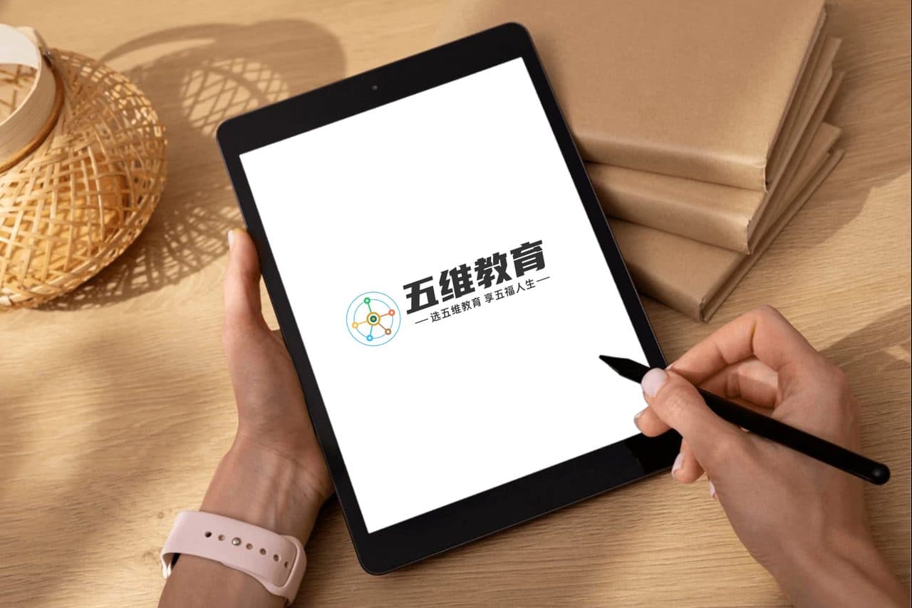 手拿平板ipad画画logo样机