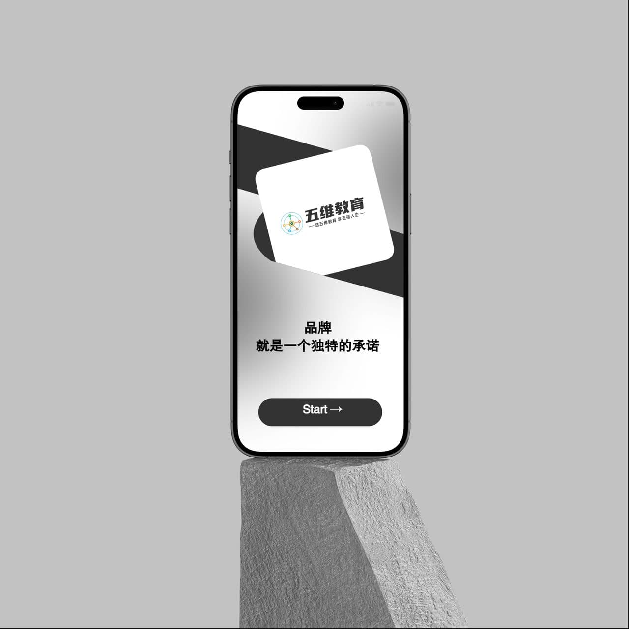极简手机iphone界面logo样机效果图