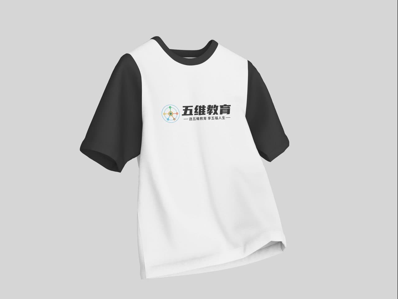 飘浮圆领T恤短袖vi logo样机效果图